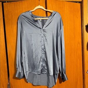Maurices Shimmering Gray Blouse